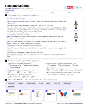Food and cooking - Exercises public_resources.teaching_resource