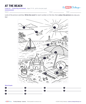 At the Beach - Exercises public_resources.teaching_resource