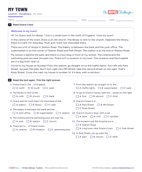 My town - Exercises public_resources.teaching_resource