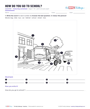 How Do You Go to School? - Exercises public_resources.teaching_resource