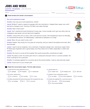 Jobs and work - Exercises public_resources.teaching_resource