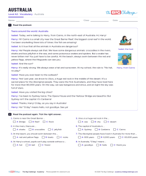Australia - Exercises public_resources.teaching_resource