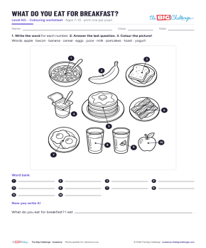 What Do You Eat for Breakfast? - Exercises public_resources.teaching_resource
