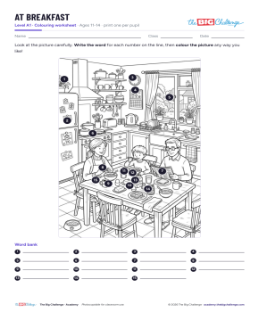At Breakfast - Exercises public_resources.teaching_resource