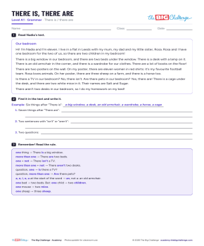 There is, there are - Exercises public_resources.teaching_resource