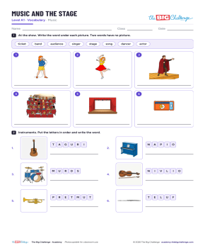 Music and the stage - Exercises public_resources.teaching_resource