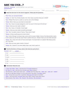 Have you ever...? - Exercises public_resources.teaching_resource