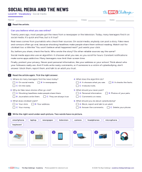 Social media and the news - Exercises public_resources.teaching_resource