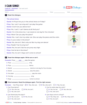 I can sing! - Exercises public_resources.teaching_resource
