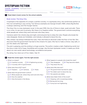 Dystopian fiction - Exercises public_resources.teaching_resource