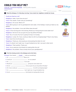 Could you help me? - Exercises public_resources.teaching_resource