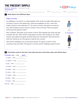 The present simple - Exercises public_resources.teaching_resource