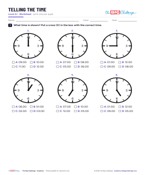 Telling the time - Exercises public_resources.teaching_resource
