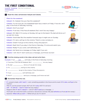 The first conditional - Exercises public_resources.teaching_resource