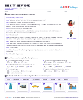 The city: New York - Exercises public_resources.teaching_resource