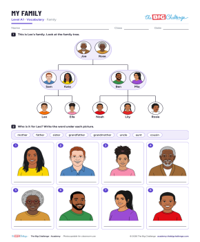 My family - Exercises public_resources.teaching_resource