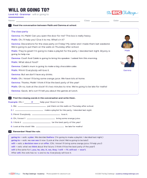 Will or going to? - Exercises public_resources.teaching_resource