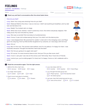 Feelings - Exercises public_resources.teaching_resource