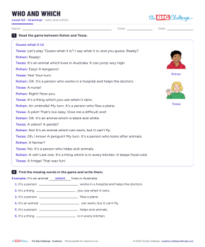Who and which - Exercises public_resources.teaching_resource