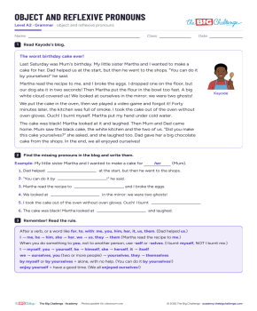 Object and reflexive pronouns - Exercises public_resources.teaching_resource