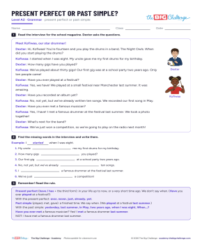 Present perfect or past simple? - Exercises public_resources.teaching_resource