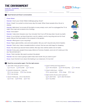 The environment - Exercises public_resources.teaching_resource