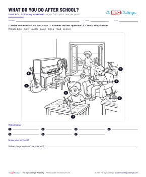 What Do You Do After School? - Exercises public_resources.teaching_resource