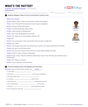 What's the matter? - Exercises public_resources.teaching_resource