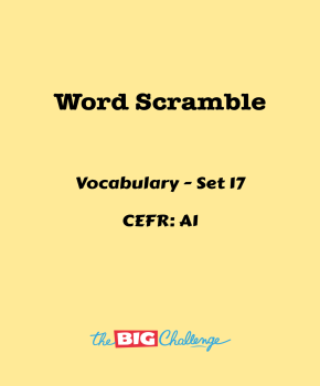 Vocabulary - Set 17 - A1 Word Scramble