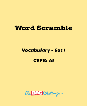 Vocabulary - Set 1- A1 Word Scramble