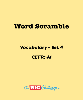 Vocabulary - Set 4 - A1 Word Scramble