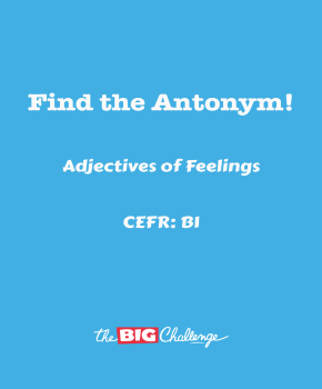 Adjectives of Feelings - B1 Antonyms