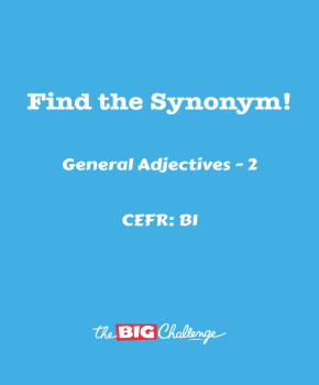 General Adjectives - 2 - B1 Synonyms