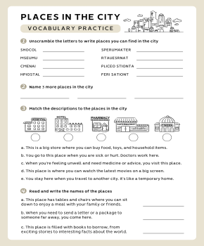 Places in The City Vocabulary