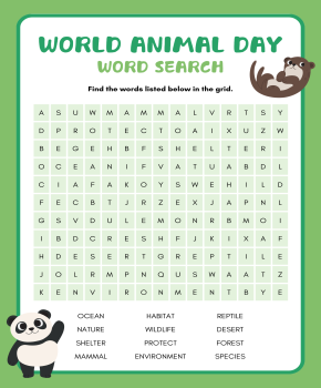 Word search animal